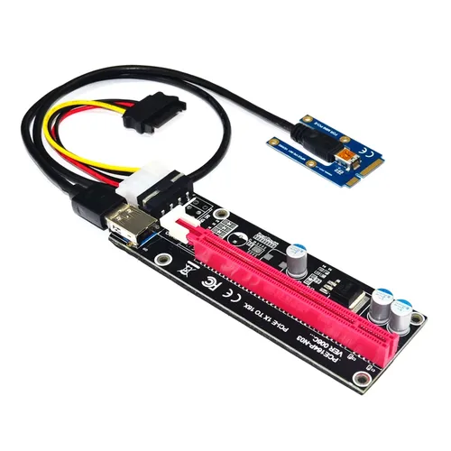 Mini PCIe vers PCI express 16X Riser pour ordinateur portable carte graphique externe EXP GDC BTC Antminer Miner mPCIe vers PCI-e slot carte minière