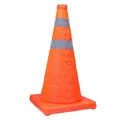 Cônes de sécurité routière orange pliables cônes de circulation cônes de stationnement rayures de