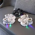 Zapatillas-Baskets de tennis respirantes à LED pour enfant chaussures de course décontractées pour