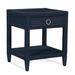 Birch Lane™ Jandre 1 - Drawer Wicker/Rattan Nightstand Wood/Glass in Blue/Yellow | Wayfair 871C6E660023495AAC132FF06EA3B8F6