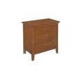 Kincaid Cherry Park 3 - Drawer Solid Wood Nightstand in Brown Wood in Brown/Red | 28 H x 28 W x 16 D in | Wayfair 63-141V