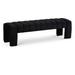 Mercer41 Chattanooga Solid Wood Bench Wood/Upholstered/Velvet in Black | 17.5 H x 60.5 W x 17.5 D in | Wayfair CDA737D0AABF4EEC87DC772D66419B5C