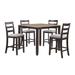 Red Barrel Studio® Marquale Square 42" L x 42" W Dining Set Wood/Upholstered in Black/Brown | 36 H x 42 W x 42 D in | Wayfair