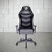 Creationstry Adjustable Reclining Ergonomic Faux Swiveling PC & Racing Game Chair Faux in Gray/Black | 49.25 H x 27.5 W x 27.5 D in | Wayfair