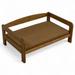 Tucker Murphy Pet™ Deprise Pets Elevated Dog Bed, American Made, Solid Wood, Mocha Mattress, Black Finish, Small Metal | Wayfair