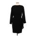 Jones New York Cocktail Dress - Sheath Crew Neck 3/4 sleeves: Black Print Dresses - Women's Size 8