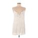 In Bloom by Jonquil Casual Dress - Shift Plunge Sleeveless: Ivory Dresses - Women's Size Medium