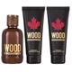 DSquared2 Wood Pour Homme EDT Geschenkset EDT 100 ml + 100 ml Duschgel + 100 ml After Shave Balm