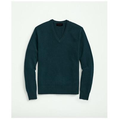 Brooks Brothers Men's Big & Tall 3-Ply Cashmere V-Neck Sweater | Forest Green | Size 4X Tall