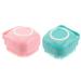 2pcs Silicone Shower Brush Exfoliating Body Scrubber Loofah Bathing and Dry Square Bath Brush Skin Care Tool