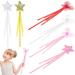 6 Pcs Decor Pentagram Kiddikutter Arts and Crafts Kit Cosplay Fairy Sticks Fairy Wand Make up Plastic Baby Girl Child