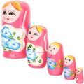 Toys for Girls Gifts Handmade Russian Toy Nativity Toys for Kids Festival Gift Bookshelf Doll Ornaments Matryoshka Manual Ornaments Wood Travel