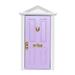 Chicmine Dollhouse Door 4 Panel Design Accessories Wood Simulation Dollhouse Steepletop Door for Entertainment