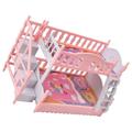 Upper and Lower Sheets 1:12 Doll Bunk Bed Miniature House Accessories Space Savers Toys Decor Dollhouse Furniture Fairy Garden Kit Model Baby