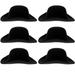 6 Pcs Has DecoraciÃ³n Para UÃ±as Little Hats Mini Hat Doll Hat Mini Cowgirl Hat Miniature Hat