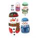 Toys Christmas Decorations Xmas Stacking Doll Winter Nesting Dolls Christmas Russian Doll Toy Russian Nesting Doll Toy 5 Layer Snowman Matryoshka Household Wood