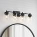 Kawoti 4-light Modern Bathroom Vanity Light with Cylinder glass Painted Bronze