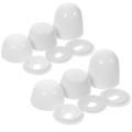 2 Sets Toilet Bolt Caps Universal Toilet Bowl Bolt Caps Covers Plastic Toilet Push-On Bolt Caps