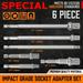 6 pc 6 & 3 Impact Grade Socket Adapter Set 1/4 3/8 1/2 Drive 1/4 Hex Shank