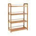 Organize It All Deluxe 4 Tier Bamboo Storage Shelf Unit