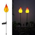 Dazzduo Outdoor lamp flame lamp Decoration Outdoor Flame Lamp Solar Outdoor Lamp Pole Outdoor Atmosphere Creative atmosphere creative new solar flame Atmosphere Creative Flame lamp pole flame