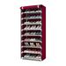 Shoe Rack 10 Layers 9 Shelf Shoes Standing Cabinet Storage Organizer Dustproof