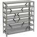 7 Shelf Steel Shelving With () 4 H Plastic Shelf Bins Ivory 36 Wx12 Dx39 H