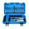 Carevas Broken Nut Bolt Extractor Kit Stuck Nut Tools Kit Stuck Broken Nut Bolt Remover Set Nut Screw Nut Bolt Rust Bolt Rust Nut Set Broken Nut Removal Tools Kit Screw Removal Tools 28Pcs Bolt Nut