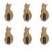 6pcs Coat Hooks Decorative Door hat Hook cat Coat Key Holder Utility cat Hook Coat Racks cat Hooks Macrame Shelf Wall Hanging Stick on Wall Hooks Hanger Tableware Stainless Steel