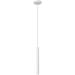 Access Lighting 72022LEDD-MWH/ACR Pipeline - 5W 1 LED Pendant in Contemporary Style-15.5 Inches Tall and 1.25 Inches Wide Finish Color: Matte White