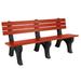 highwood Aurora Traditional 6 ft Commercial Park Bench Rustic Red