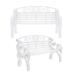 2 Pcs Models Mini Park Benches Mini Garden Bench Model Chair Model Baby Decorate White Plastic