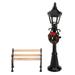 Street Light Model 1: 12 Railway Train Lamp Post Lights with Bench Chair Outdoor Pathway Lantern Post for House Landscape Accessories 1 Set