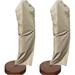 Premium Tight Weave Outdoor Patio Umbrella Cover - Heavy Duty Weatherproof Fabric - Easy On Universal Off-Center Cantilevers (Pack Of 2) (Taupe)