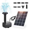 Carevas Fountain Kit Solar Pump Nozzles Max. Water Solar Water Pump Tank Small Pond Water Fish Tank Water Pump Kit 7 Nozzles Max. Fish Tank Small Max. Water Fish Pump Kit Solar Bath 3W 5V 3W 5V Solar