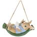 Home Decor Yard Stakes Decor Astetic Room Decor Swing Outdoor Garden Gnome Statues Garden Deer Statue Courtyard Deer Adornment Swing Bunny Ornament Succulents Resin