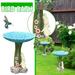 Bunny Bird Bath Bird Feeder Resin Garden Statue Sculpture Birdfeeder Ornament for Outdoor Garden Patio Decoration Bird Feeder Stand for Patio