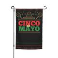 Cinco de Mayo Mexican Fiesta Garden Flag Polyester Flags 12 x 18 Inches Party Wedding Festival Birthday Home Decoration Patriotic Sports Events Parades