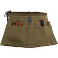 Canvas Waist Work Apron Adjustable Half Apron For Tools Olive Drab