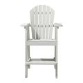 Rustic Adirondack Chairs Outdoor BarStools with Hight Back Design White