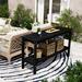 Polytrends Laguna All Weather Poly Outdoor Console Table - Two Shelf Black