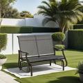 DEELIGHT Outsunny 2-Person Outdoor Glider BenchPatio Glider Loveseat Chair