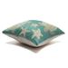 Liora Manne Marina Turtle And Stars Indoor/Outdoor Pillow 12 x 18 - Aqua
