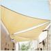 ColourTreeUSA Right Triangle Sun Shade Sail HDPE Mesh Fabric Screen Canopy UV Block 190 GSM 16 x 16 x 22.6 - Beige