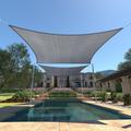 ColourTreeUSA Custom Size Grey Rectangle Sun Shade Sail Canopy UV Block 23 x 23 - Grey