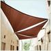 ColourTreeUSA Triangle Sun Shade Sail HDPE Mesh Fabric Screen Canopy UV Block 190 GSM 18 x 18 x 18 - Brown