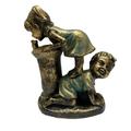 Boy & Girl Sculpture Bathing Pressure Water Statue Garden Ornament Boy & Girl Garden Statue A Kid With Fireflies Garden Statue-garden Decoration