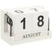 Wooden Calendar Desk Calendars Perpetual Block Tabletop Date Desktop Blocks Office