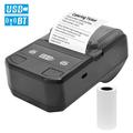 Spirastell Label printer Compatible Android iOS BT Bill Ticket Printer Battery Thermal Receipt Printer Battery Support ESC/POS Portable 58mm Thermal Ticket POS Mobile Bill Ticket POS Wireless BT