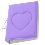 The Gift Binder Clips Portable Photo Album Seventeen Albums Heart Photo Album Love Photo Album Heart-shaped Purple Pvc Student Travel